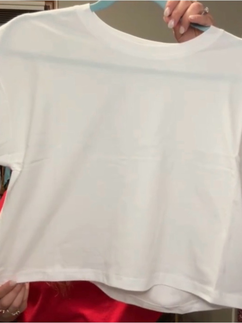 Zena White Short-Sleeve Boxy Crewneck Tee